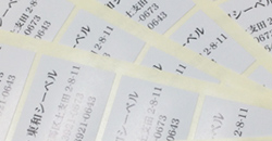 訂正シールの写真